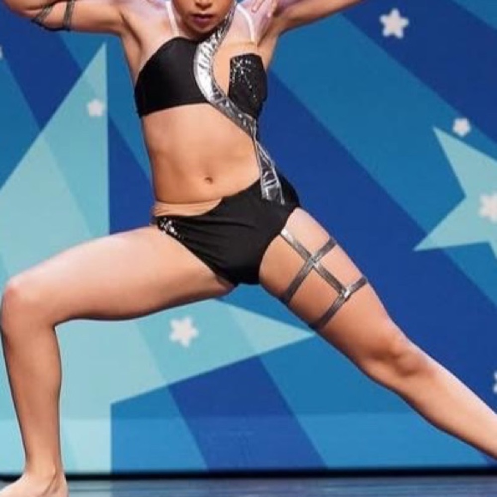 Black and Silver Performance Dance Costume